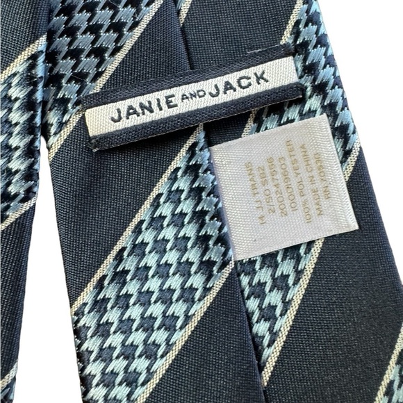Janie and Jack Blue Stripe Adjustable Tie Child 0-3 - Picture 8 of 11